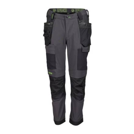 Apache Calgary 4-Way Stretch Holster Pocket Work Trousers Grey/Black W34 L31